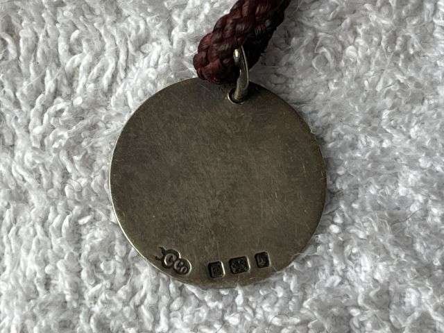 57) Nice Small Solid Silver Pendant To Mrs Justensen From Her Fellow Workers in the WVS Feb 1942 — image 2