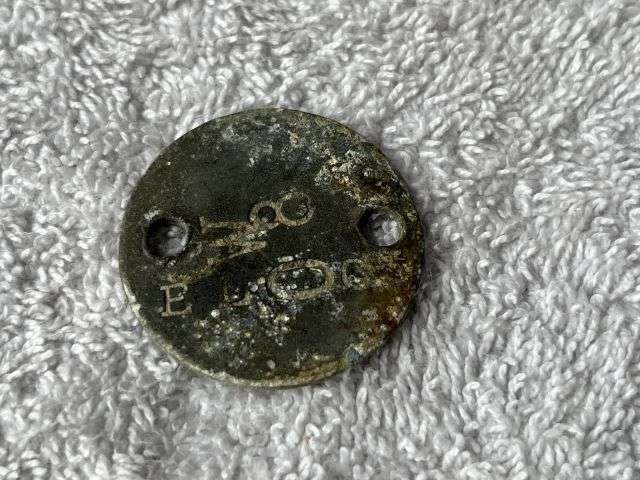 58) Nice Original Wartime German Dog Tag For Allied POWs Nr 100654 Stalag VIII E & Other — image 2