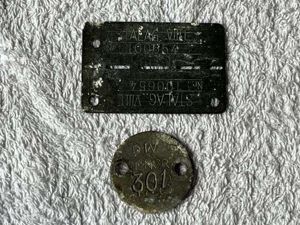 58) Nice Original Wartime German Dog Tag For Allied POWs …