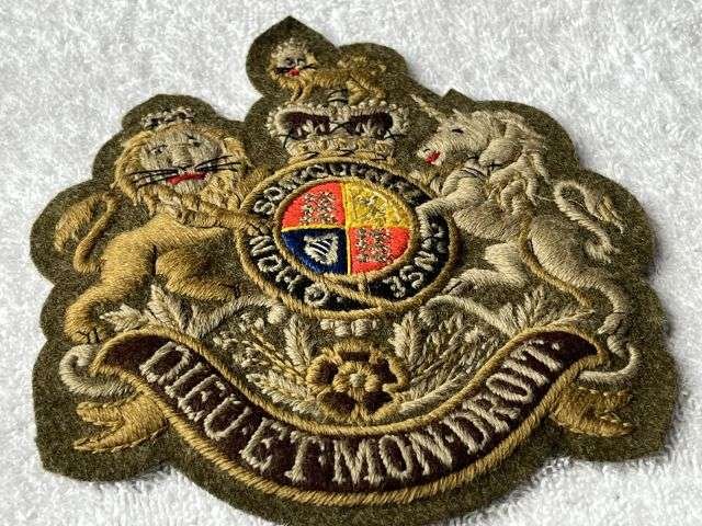 43) Lovely Large Post WW2 British Army Padded Sleeve Badge Warrant Officer 1st Class Sgt Major — image 3