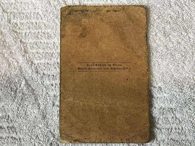 28) Tatty Well Used Original WW1 German Army Soldbuch 1914 — image 2
