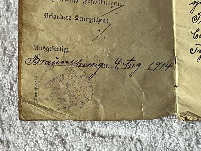 28) Tatty Well Used Original WW1 German Army Soldbuch 1914 — image 8