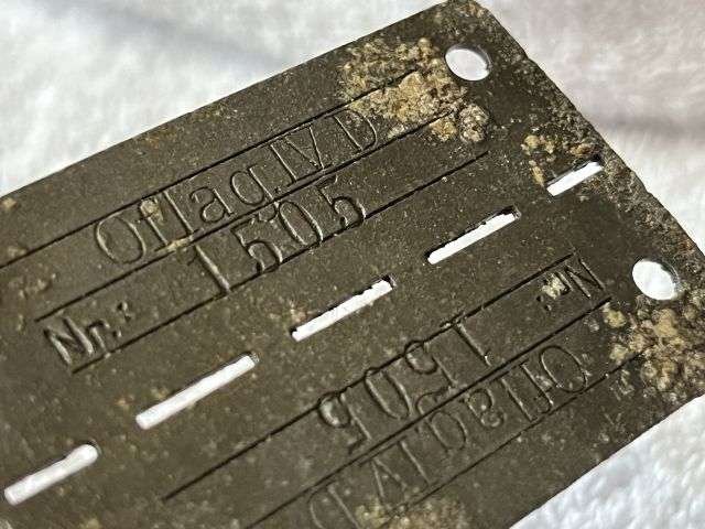 32) Good Original WW2 Dog Tag For Allied POWs in German Camp Oflag IVD — image 3