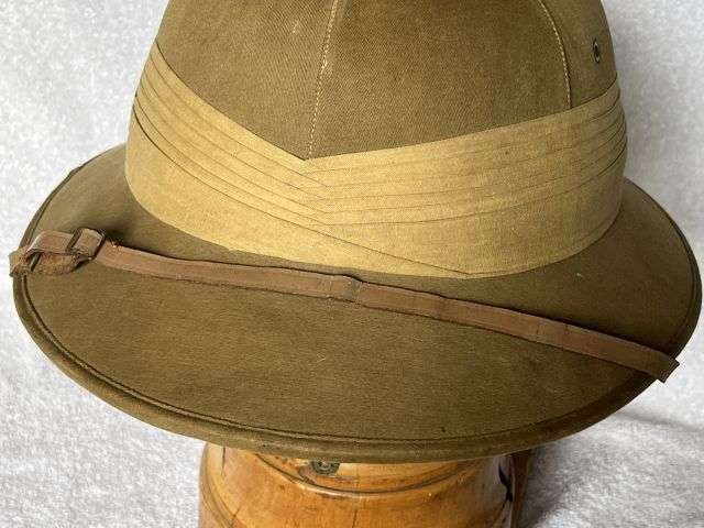 3) Excellent Original 1920s-WW2 British Officers Private Purchase Pith Helmet By Moss Bros — image 10
