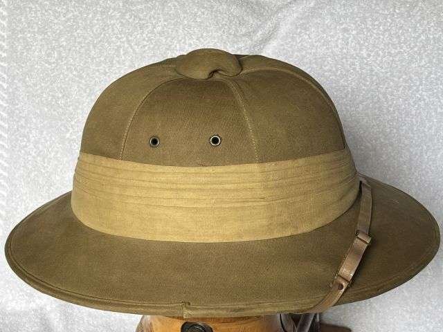 3) Excellent Original 1920s-WW2 British Officers Private Purchase Pith Helmet By Moss Bros — image 7