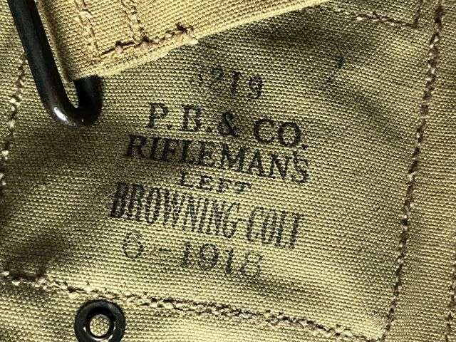 7) Mint Unissued WW1 US Army BAR Mag Pouch Belt With Butt Cup Dated 1918 — image 4