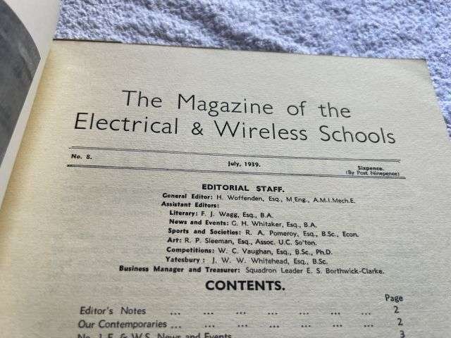 139) Original Early WW2 RAF The Magazine of the Electrical And Wireless Schools No8 July 1939 — image 7