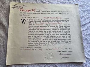 141) Original 1949 Dated RAF Voluntary Reserve Commission to F/O …