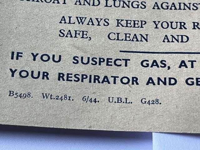 145) Nice Original WW2 British Chart of War gasses Dated June 1944 — image 2
