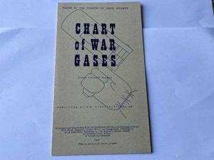 149) Nice Original WW2 British Chart of War gasses Dated …