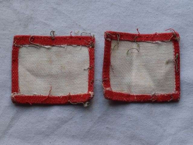 59) Good Original Uniform Removed 48th Gurkha Infantry Cloth Insignia Pair First Pattern — image 2