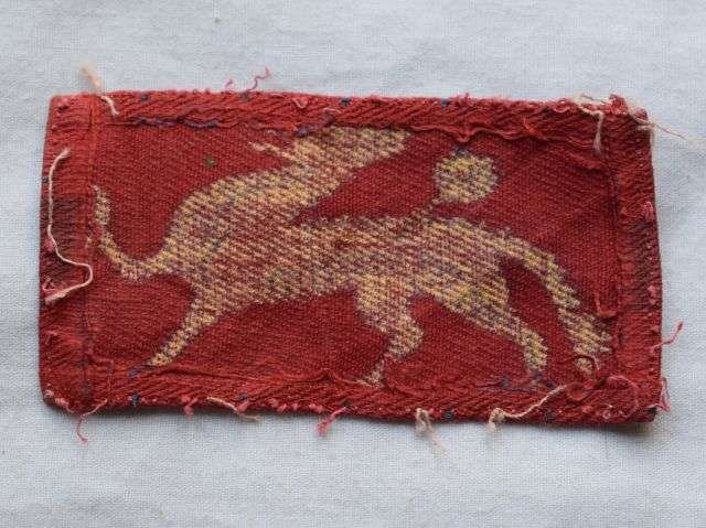 60) Good Original Uniform Removed British Cloth Insignia HQ Land Forces Hong Kong — image 2