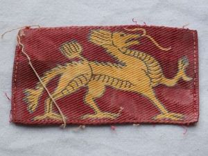 60) Good Original Uniform Removed British Cloth Insignia HQ Land …