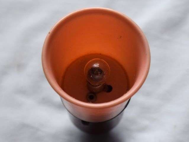 23) Nice Original WW2 British Friedland Moonlamp Home Front Black-Out Lamp House Light with Pink Shade — image 2