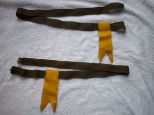 3) Excellent Original WW1 WW2 Sock Flashes In Yellow. Royal …
