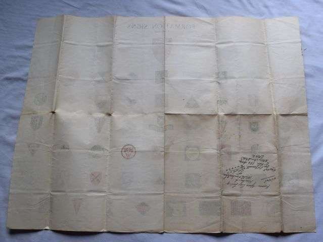10) Original Official WW2 British Army Formation Signs Poster May 1945 — image 2