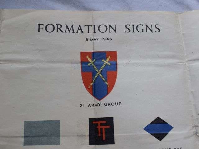 10) Original Official WW2 British Army Formation Signs Poster May 1945 — image 5