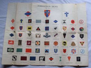 10) Original Official WW2 British Army Formation Signs Poster May …
