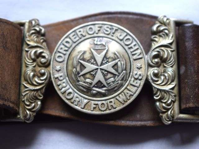 16) Nice Original Early Order of St John Priory For Wales Leather Belt & Buckle 1925 — image 7