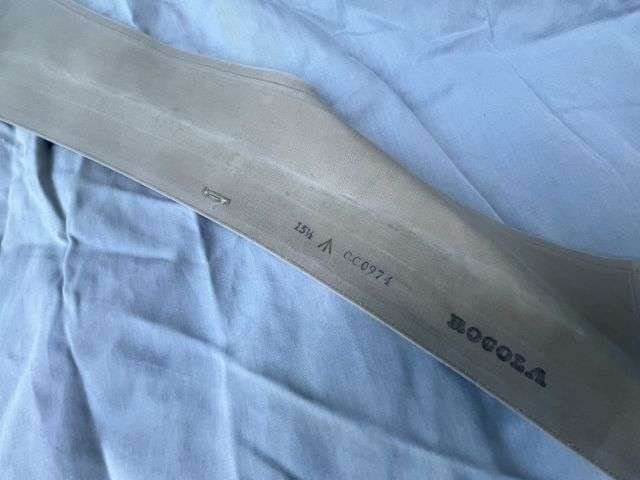 85) Good Original 1950s British Army Officers Grey/Green Cotton Collarless Shirt WD Marked — image 2