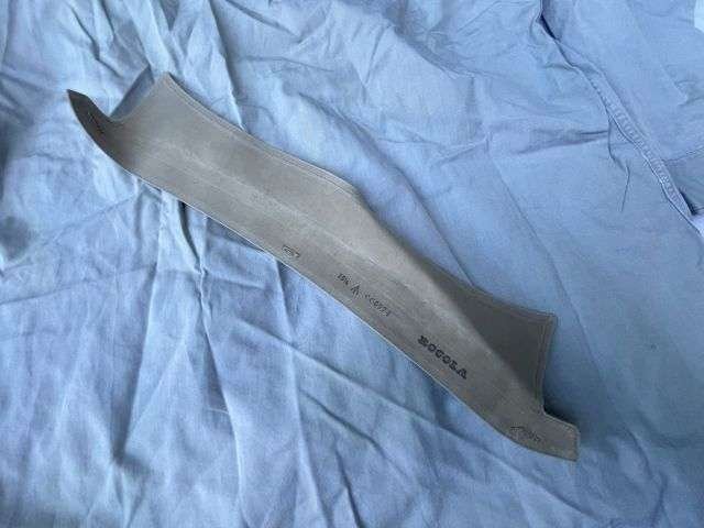 85) Good Original 1950s British Army Officers Grey/Green Cotton Collarless Shirt WD Marked — image 3