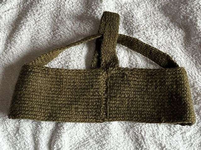 91) Original WW1 Era British Army Knitted Woollen Cap Comforter Worn Under Steel Helmet — image 3