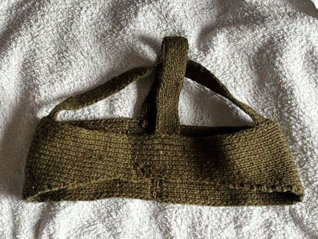 91) Original WW1 Era British Army Knitted Woollen Cap Comforter Worn Under Steel Helmet — image 4