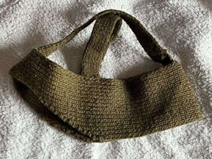 91) Original WW1 Era British Army Knitted Woollen Cap Comforter …