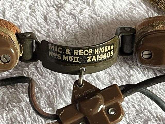 94) Excellent Original WW2 British Army Wireless Set Headset With Throat Mics, Lead & Plug — image 8
