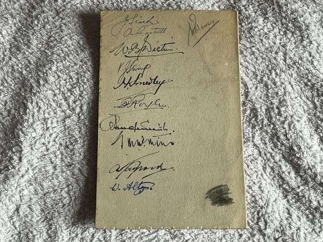 96) Original WW2 39th Cheshire Batt Home Guard Annual Dinner Menu 1944 Covered in Signatures — image 4