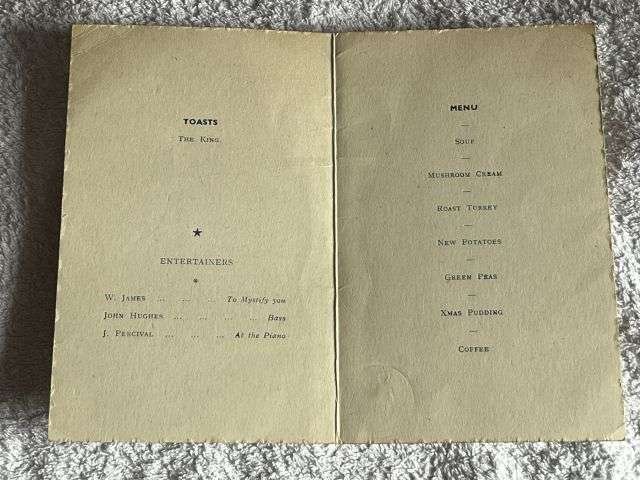 96) Original WW2 39th Cheshire Batt Home Guard Annual Dinner Menu 1944 Covered in Signatures — image 5