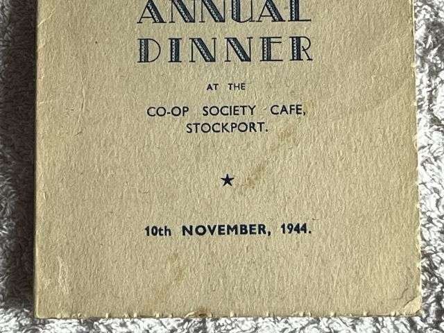 96) Original WW2 39th Cheshire Batt Home Guard Annual Dinner Menu 1944 Covered in Signatures — image 6