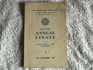 96) Original WW2 39th Cheshire Batt Home Guard Annual Dinner …