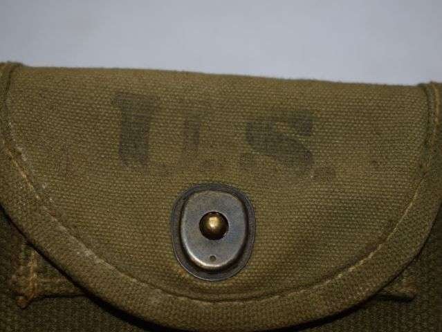 42) Excellent Clean US Army Twin Mag Pouch Fits M1 Carbine Stock. 1943 — image 7