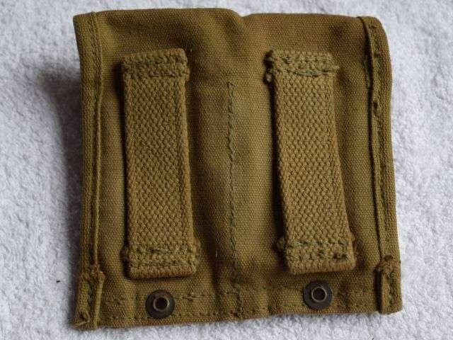 43) Nice Original WW2 US Army Twin Mag Belt Pouch Dated 1943 — image 2