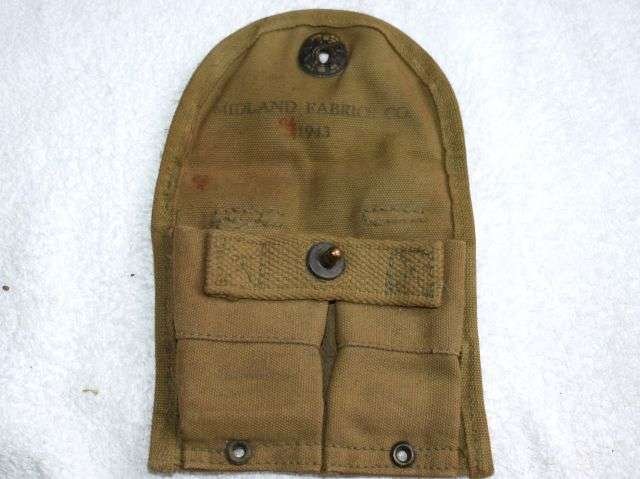 43) Nice Original WW2 US Army Twin Mag Belt Pouch Dated 1943 — image 5
