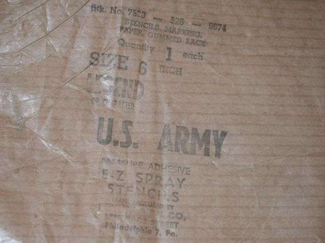 70) Original Unissued WW2 US Military Issue Stencil Set U.S.ARMY. In original Packaging — image 12
