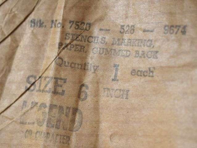 70) Original Unissued WW2 US Military Issue Stencil Set U.S.ARMY. In original Packaging — image 9