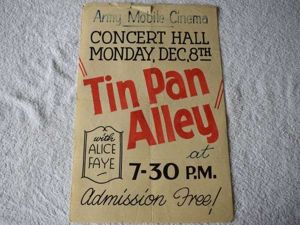 71) Large Original WW2 Army Mobile Cinema Poster Monday Dec …