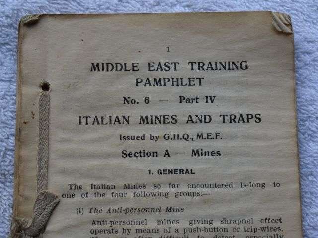 55) Good Original WW2 Middle East Training Pamphlet No6 Part IV Italian Mines & Traps — image 8