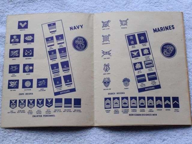 59) Excellent Original WW2 US Printed Servicemen's Map of The United States & Insignia of Armed Forces — image 5