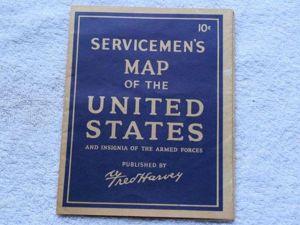 59) Excellent Original WW2 US Printed Servicemen's Map of The …