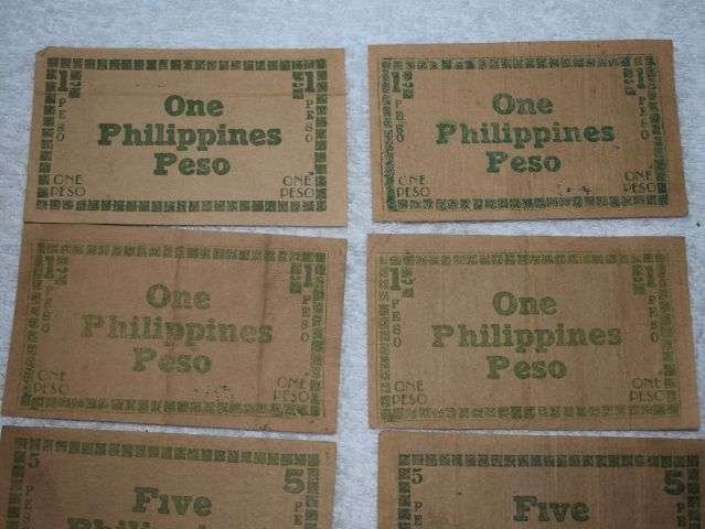 63) Set of 10 Interesting Original Philippines Peso Emergency Bank Notes All Dated 1944. — image 11