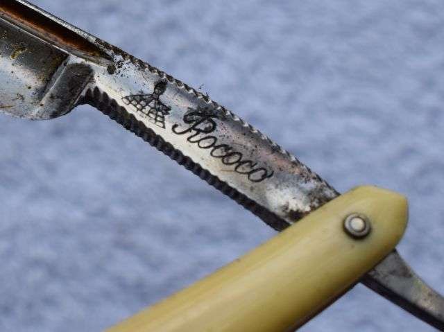 41) Good Original WW2 German Rococo Cut-Throat Razor Captured By British Soldier — image 4