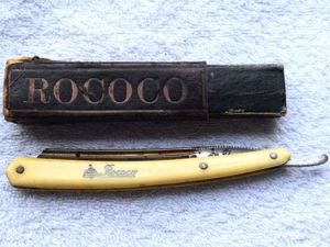 41) Good Original WW2 German Rococo Cut-Throat Razor Captured By …