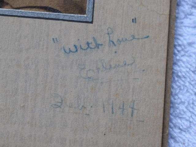 50) Nice Large Photograph of WW2 US Service Man & His Wife 1944 — image 4