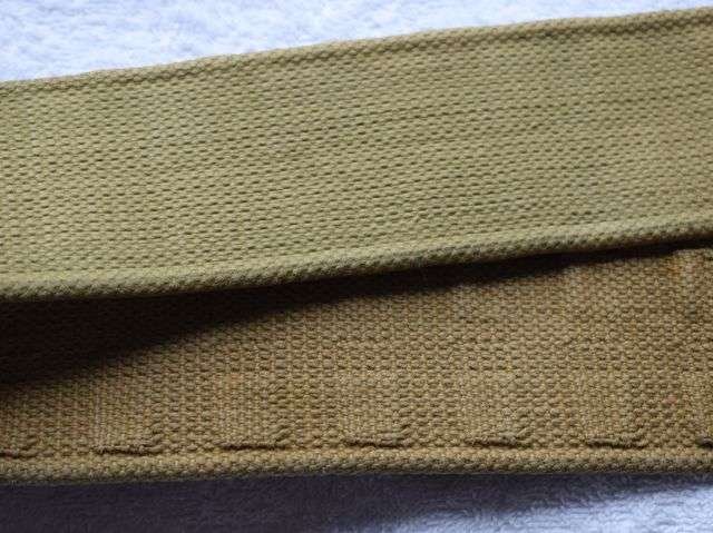 1) Excellent Original WW2 1937 Pattern Economy Webbing Waist Belt MECo 1943 — image 2
