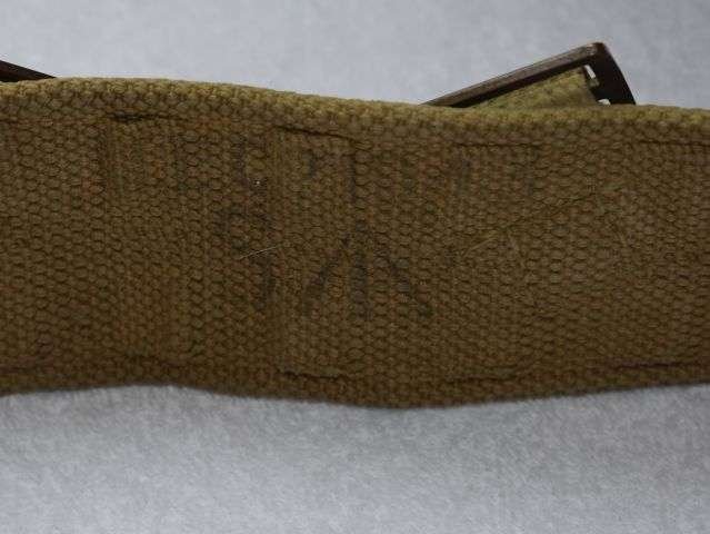1) Excellent Original WW2 1937 Pattern Economy Webbing Waist Belt MECo 1943 — image 4
