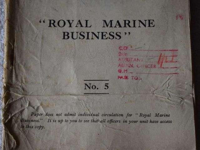 77) WW2 Pamphlet B.R 1006 (August 1945) Restricted Royal Marine Business No5 — image 11