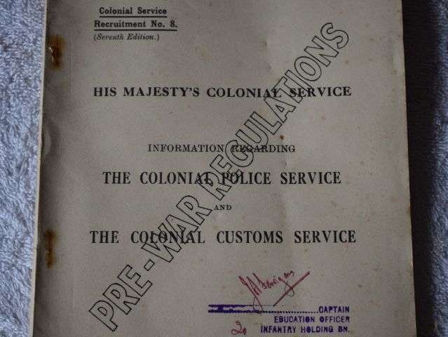79) WW2 Handbook HM Colonial Service, Info Regarding The Colonial Administrive Service, Financial & Educational Appointments — image 9